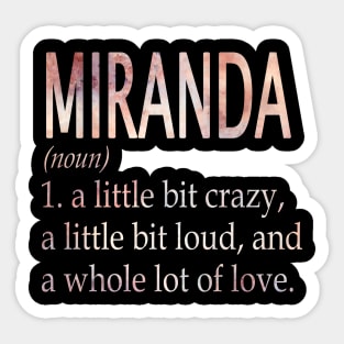 Miranda Girl Name Definition Sticker